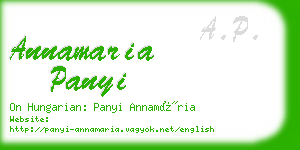 annamaria panyi business card